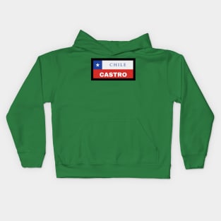 Castro City in Chilean Flag Kids Hoodie